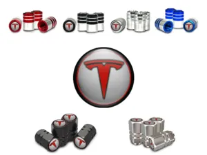 Tesla Caps Valve Jantes SUVs Universel